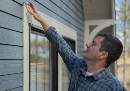 inspecting a house